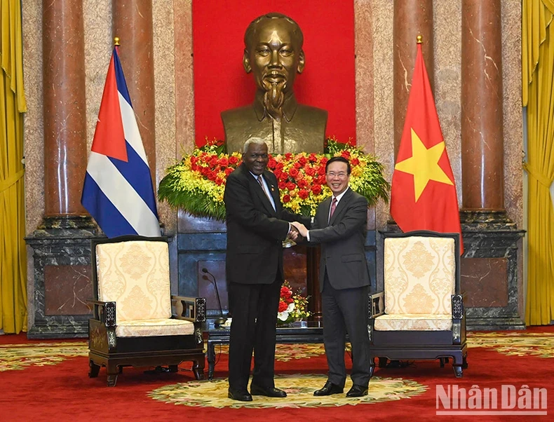 In Pictures President Vo Van Thuong Receives Top Cuban Legislator