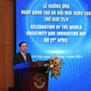 Minister of Science and Technology Huynh Thanh Dat speaking at the ceremony. (Photo: NDO)