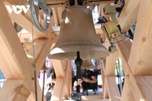 One of the new bells at the Notre Dame Cathedral Basilica of Saigon (Photo: VOV)
