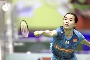 Nguyen Thuy Linh in a final match against Japanese player Akari Kurihara. (Photo: VNA)