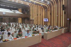 At the conference of the Ministry of Public Security in Hanoi on April 25. (Photo: cand.com.vn) 