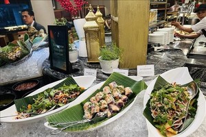 Vietnamese dishes served at the event in Jakarta (Photo: VNA) 