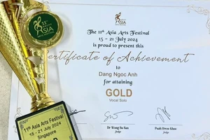 Dang Ngoc Anh wins gold prize at 2024 Asia Arts Festival.