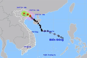 Location and direction of storm No. 2. (Source: nchmf.gov.vn)