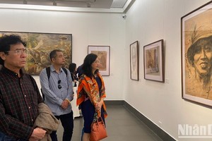 Visitors to the exhibition. (Photo: HUY LE)