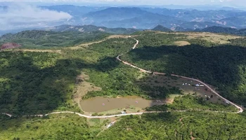 An aerial view of La Vuong Plateau (Photo: tuoitre.vn)