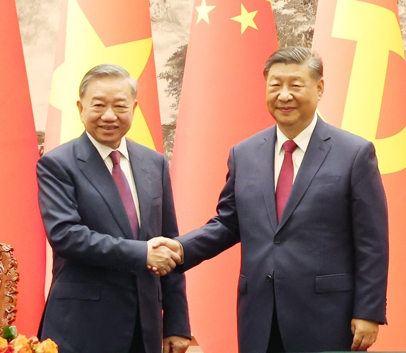  General Secretary and President To Lam and General Secretary and President of China Xi Jinping. (Photo: Tri Dung - VNA) 