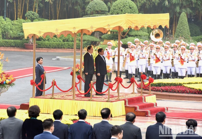 [In Pictures] Welcome ceremony for Lao Prime Minister Sonexay ...