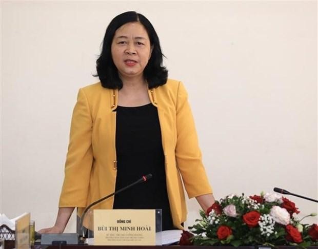 Bui Thi Minh Hoai, Secretary of the CPV Central Committee and head of its Commission for Mass Mobilisation (Photo: VNA)