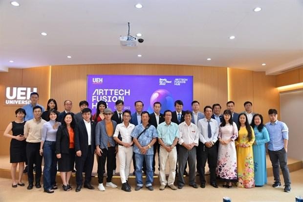 The ArtTech Fusion Hub, connecting technology and arts communities for sustainable development, was launched by the University of Economics HCM City.(Photo courtesy of UEH)