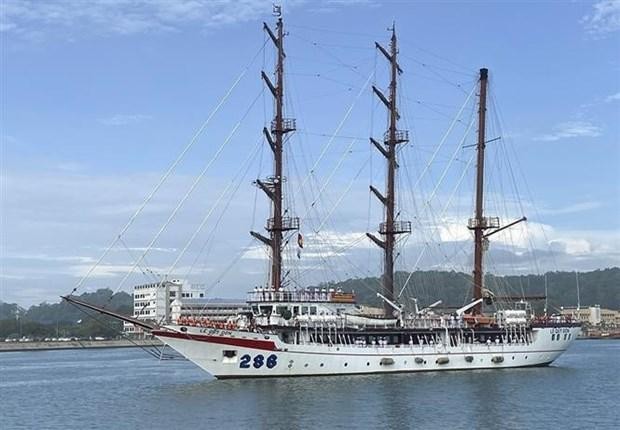 Sailing Ship 286-Le Quy Don arrived at Malaysia's Lumut port on October 4. (Photo: VNA)
