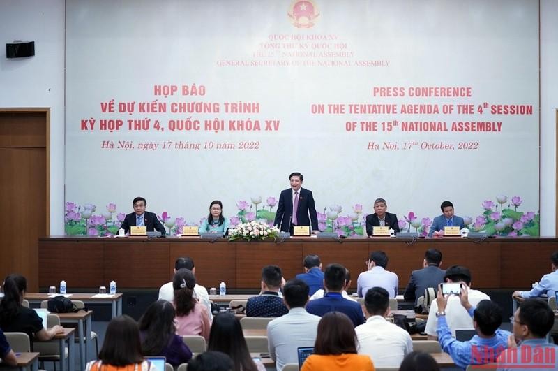 At the press conference for the 4th session of the 15th National Assembly. (Photo: NDO)