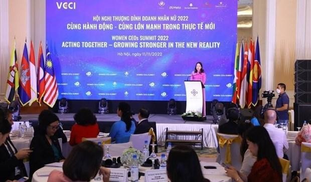 Vice President Vo Thi Anh Xuan speaks at the summit (Photo: VNA)