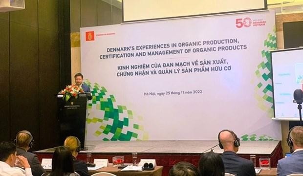 Workshop on Denmark's experience in organic production, and certification and management of organic products (Photo: dangcongsan.vn)