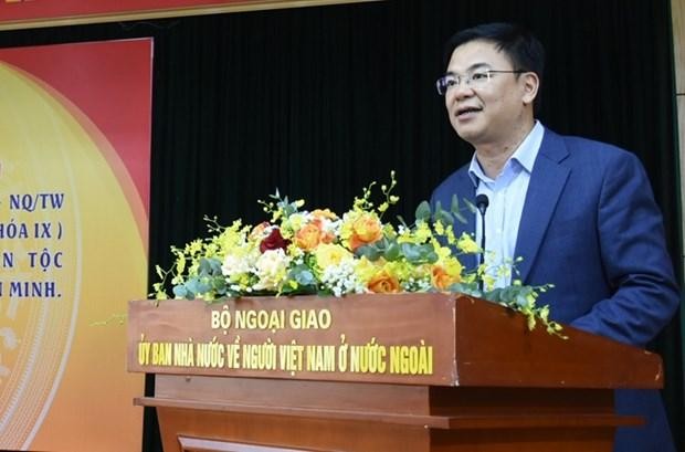 Deputy Minister of Foreign Affairs Pham Quang Hieu speaks at the event. (Photo: VNA)