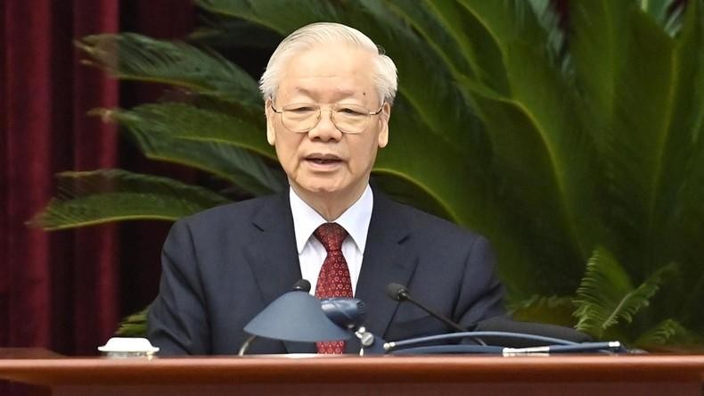 Party General Secretary Nguyen Phu Trong speaks at the conference. (Photo: NDO)