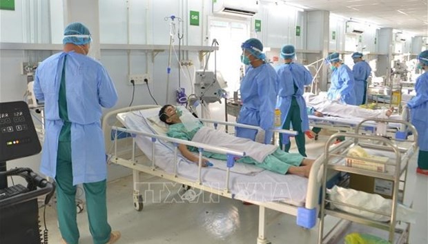 A COVID-19 response drill in Ho Chi Minh City (Photo: VNA) 