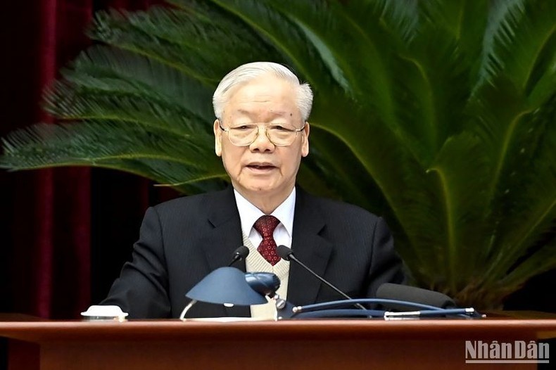 Party General Secretary Nguyen Phu Trong speaks at the event. (Photo: NDO)