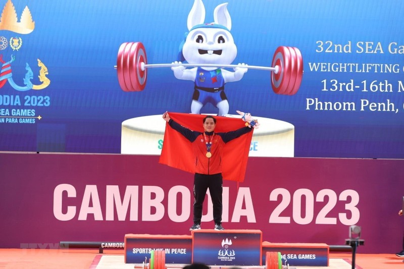 Weightlifter Nguyen Quoc Toan wins gold in the men's 89kg category (Photo: VNA)