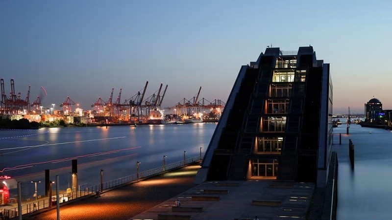 At a container terminal in the port of Hamburg, Germany. (Photo: Reuters)