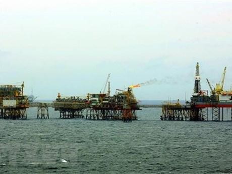 Rigs of the Vietnam Oil and Gas Group in the Bach Ho oil field (Photo: VNA) 
