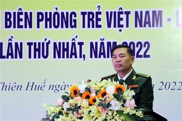 Col. Nguyen Thanh Hai, Vice Chairman of the Politics Department of the Vietnam Border Guard High Command, speaks at the seminar. (Photo: VNA)