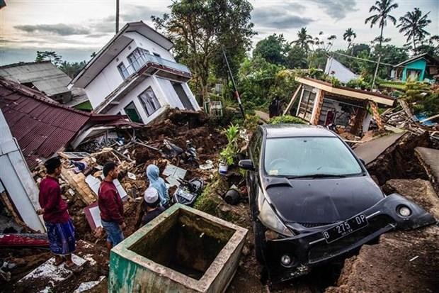 The scene after the earthquake in Cianjur town, Indonesia's West Java province, on November 21 (Photo: AFP/VNA)