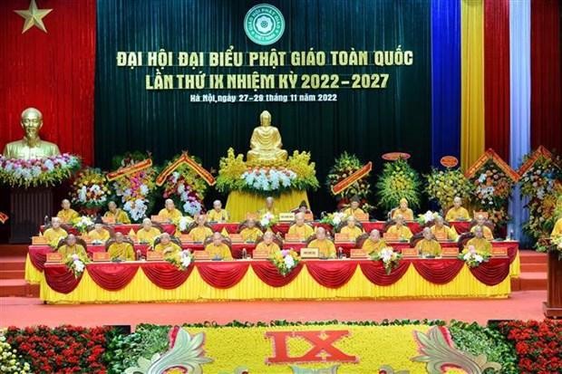 The 9th National Buddhist Congress is taking place in Hanoi from November 27 to 29. (Photo: VNA)