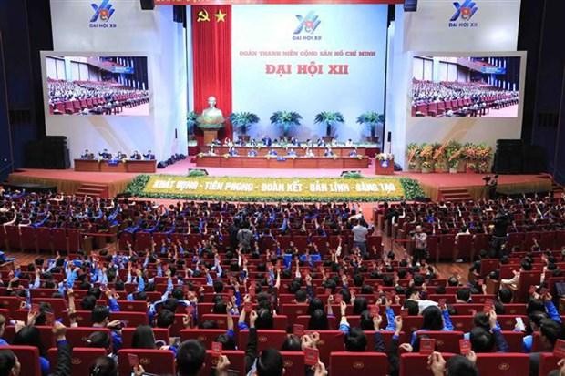 The 12th National Congress of the Ho Chi Minh Communist Youth Union (HCYU) for the 2022-2027 tenure in Hanoi (Photo: VNA)