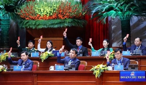 144 members are elected to the Ho Chi Minh Communist Youth Union (HCYU) Central Committee for the 2022-2027 tenure. (Photo: VNA) 