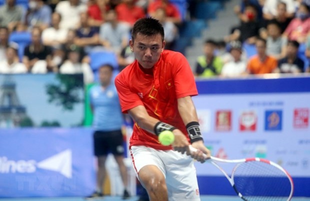 Ly Hoang Nam and his team will play against Indonesia for Davis Cup World Group II berth. (Photo: VNA)