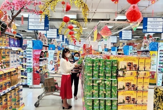 Vietnam’s total retail sales of goods and services in January is estimated at 544.8 trillion VND (23.22 billion USD), up 5.2% from the previous month and 20% as compared with the same period last year. (Photo: VNA)