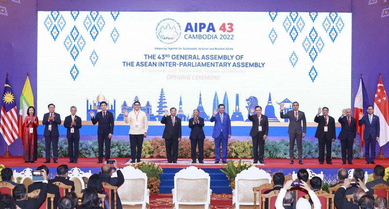 Participants at the opening ceremony of the 43rd General Assembly of ASEAN Inter-Parliamentary Assembly (AIPA-43) (Photo: VNA)