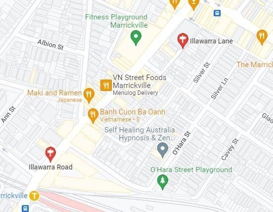 The area "Little Vietnam" is located along Illawarra Street from the intersection with Marrickville Road to Warren Road. (Photo Google Maps)