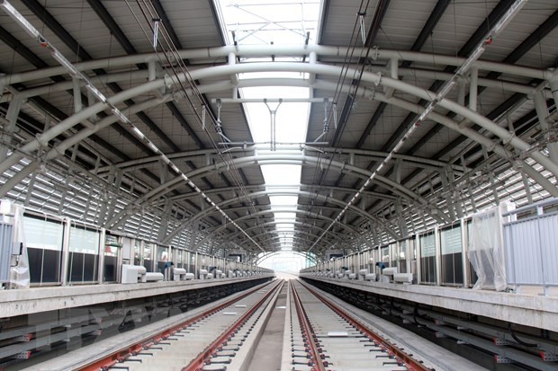 All main parts of the HCMC National University Station are nearly completed. (Photo: VNA)