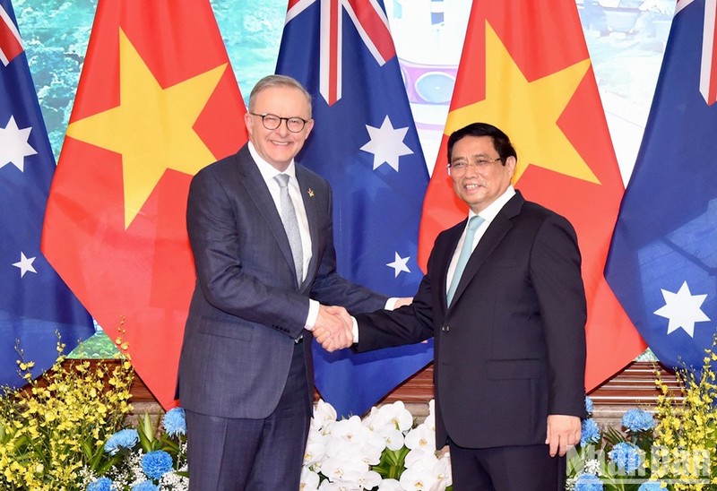 Prime Minister Pham Minh Chinh and his Australian counterpart Anthony Albanese (Photo: NDO/Tran Hai)