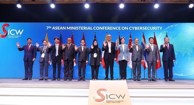 Within the framework of the SICW2022, Minister of Public Security To Lam attends the seventh ASEAN Ministerial Conference on Cybersecurity. (Photo: VNA)