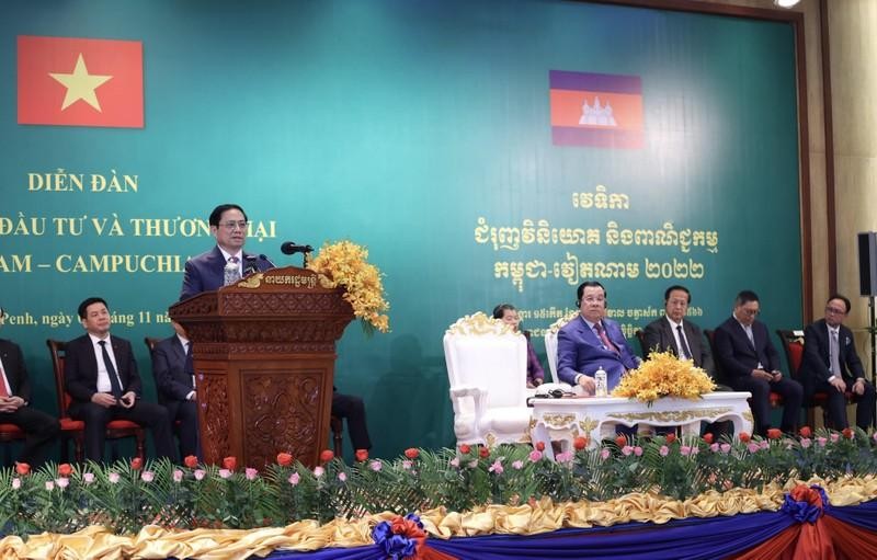 Prime Minister Pham Minh Chinh speaking at the forum (Photo: VNA)