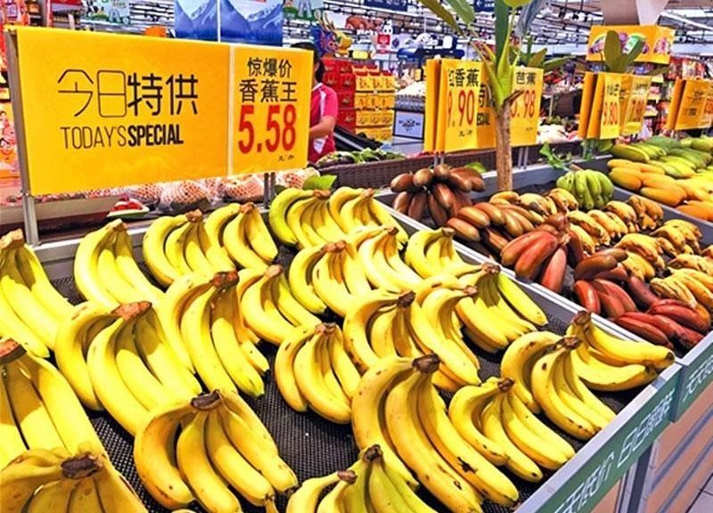 Bananas for sale at a Chinese supermarket. (Illustrative image)