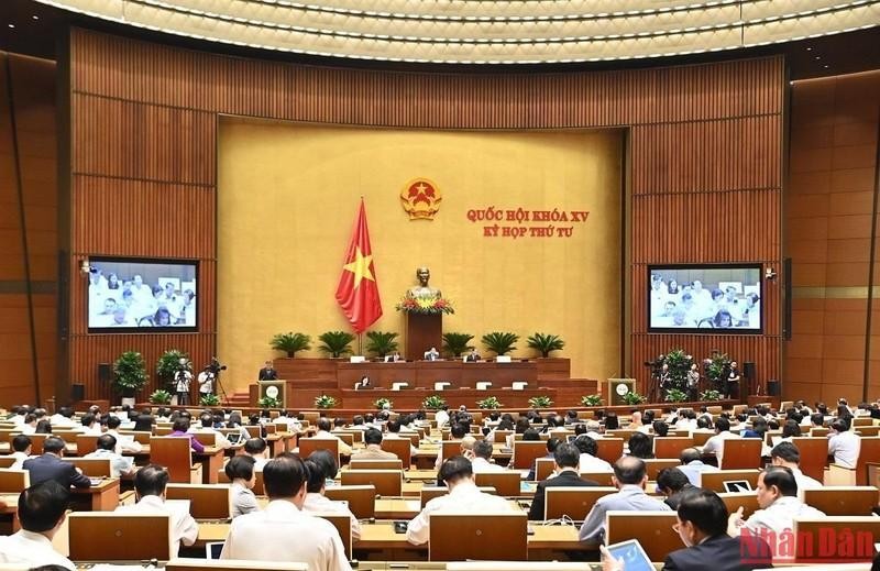 At a working session of the National Assembly (Photo: NDO)