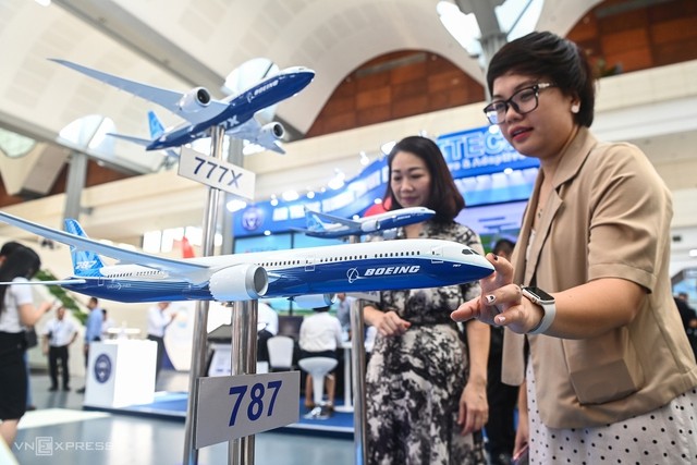 The Vietnam International Aviation Expo 2022 at the National Convention Centre (Photo: Vnexpress)