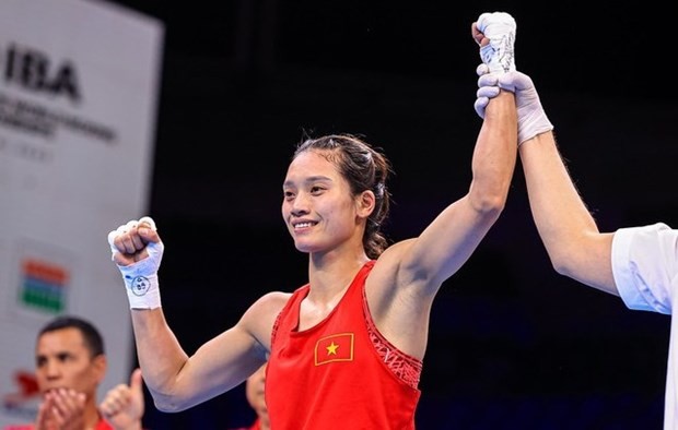 With a ticket to the final, boxer Nguyen Thi Tam also secured her a ticket to the upcoming Olympic Games (Photo: thanhnien.vn)