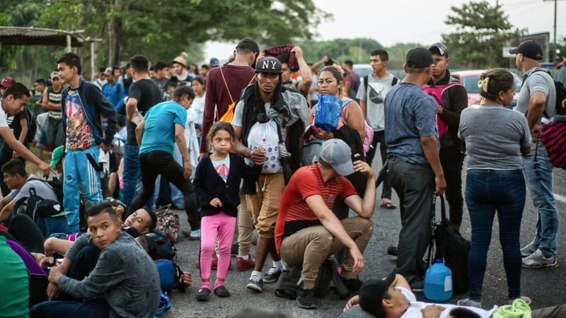 Central American migrants make their way to the US in the Huixtla area, Tapachula, Chiapas, Mexico on April 15, 2019. (Source: AFP/VNA)