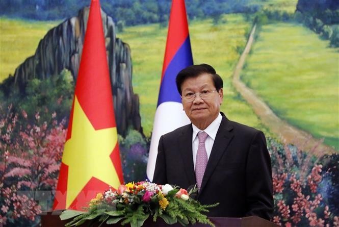 Lao General Secretary and President Thongloun Sisoulith. (Photo: VNA)