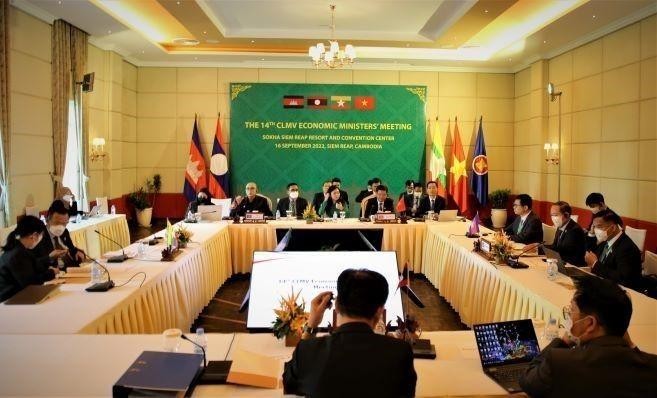 The 14th Cambodia, Laos, Myanmar and Vietnam Economic Ministers' Meeting (CLMV-EMM 14) (Photo: VNA) 