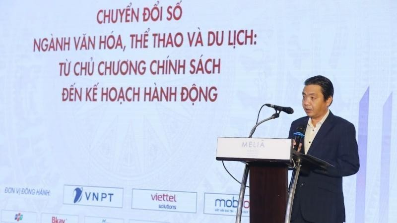 Deputy Minister of Culture, Sports and Tourism speaks at the event Hoang Dao Cuong.