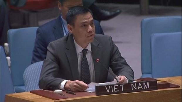 Ambassador Dang Hoang Giang, Permanent Representative of Vietnam to the UN, speaks at the open debate on October 28. (Photo: VNA)