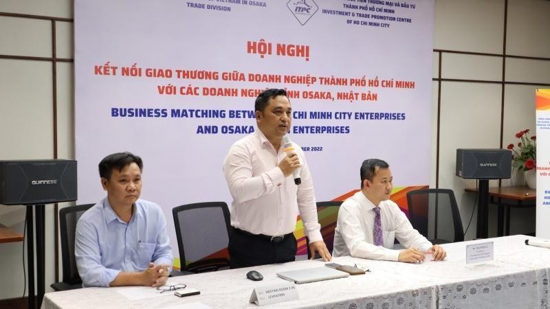 The business matching event between Ho Chi Minh City and Osaka enterprises.