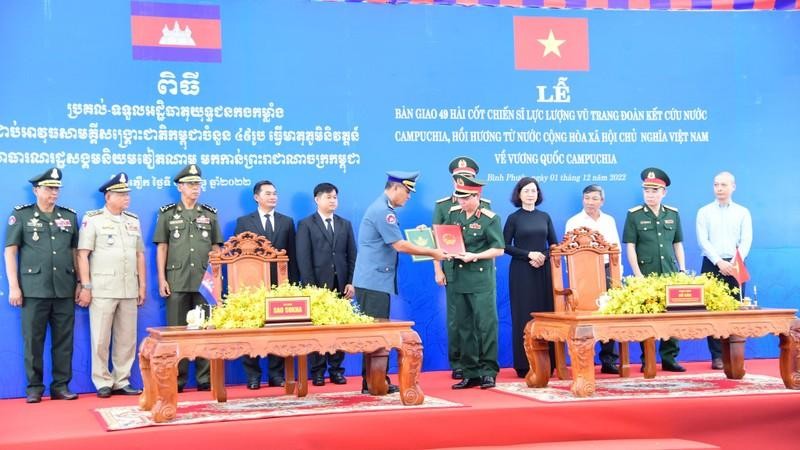 The hand-over ceremony in Binh Phuoc province on December 1.