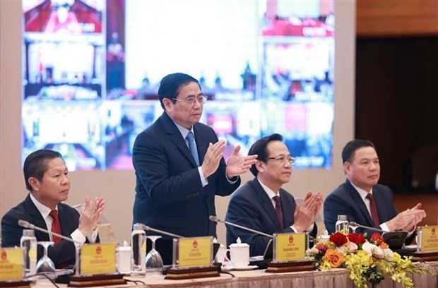 Prime Minister Pham Minh Chinh at the conference. (Photo: VNA)